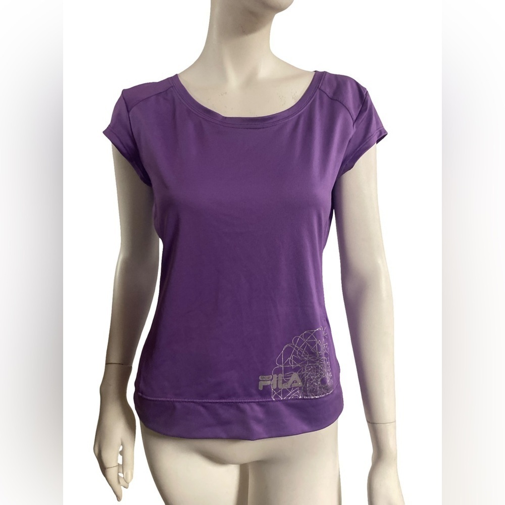 FILA Women's Vibrant Purple Short Sleeve Tee